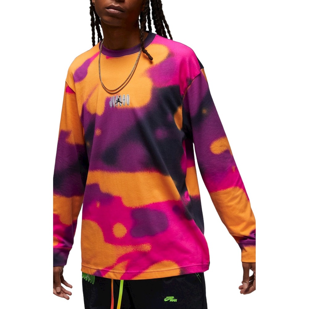 Jordan Long Sleeve Shirt Mens XL Multi Color Excellent Tie Dye Streetwear